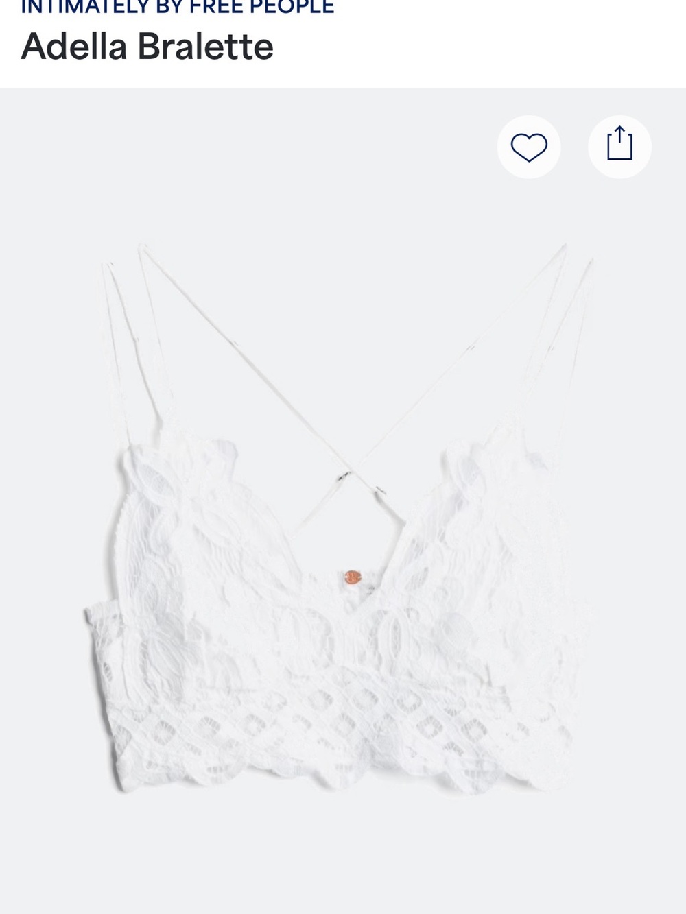 Adella Lace Bralette in White